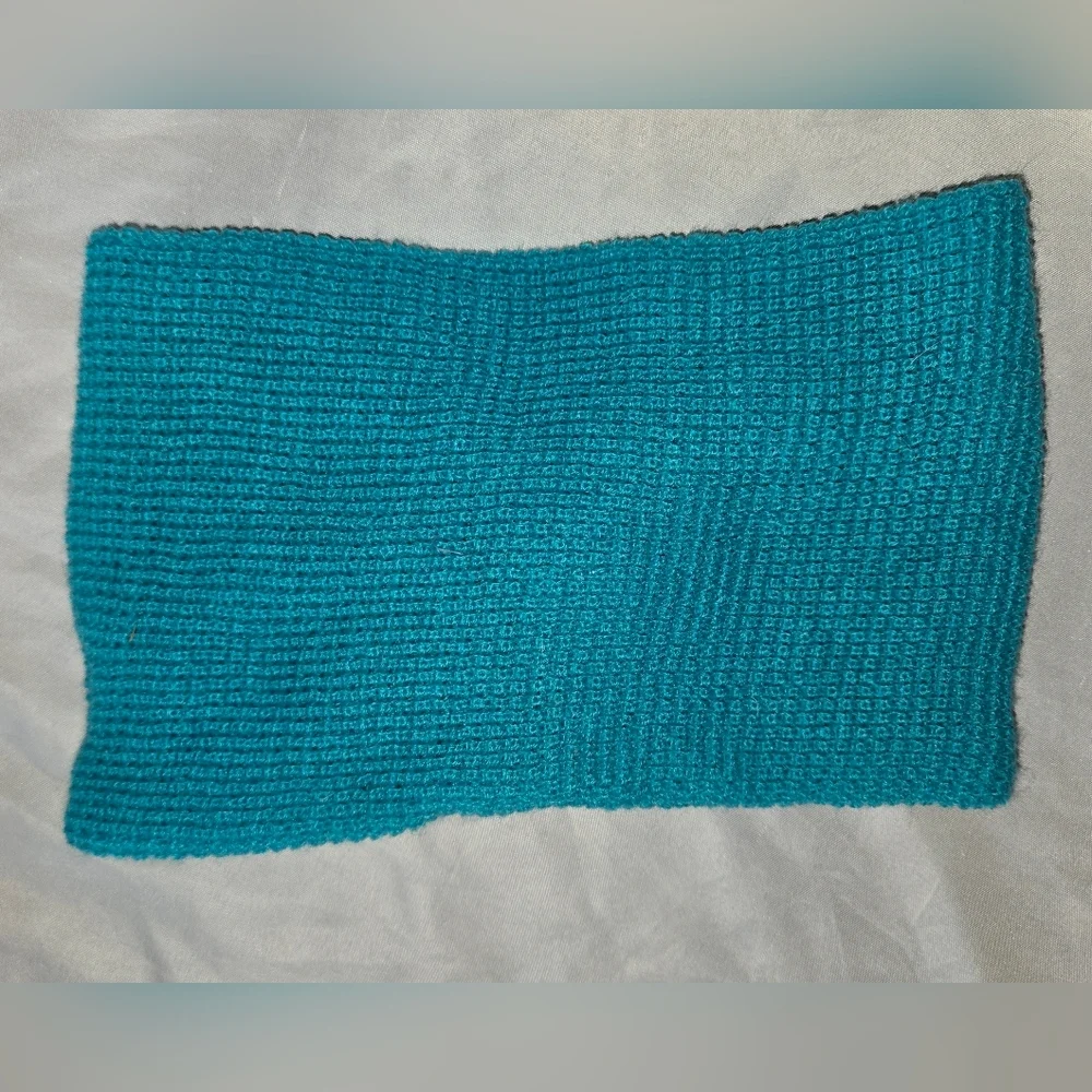 Claire's Teal Knit Headband with Floral Accents